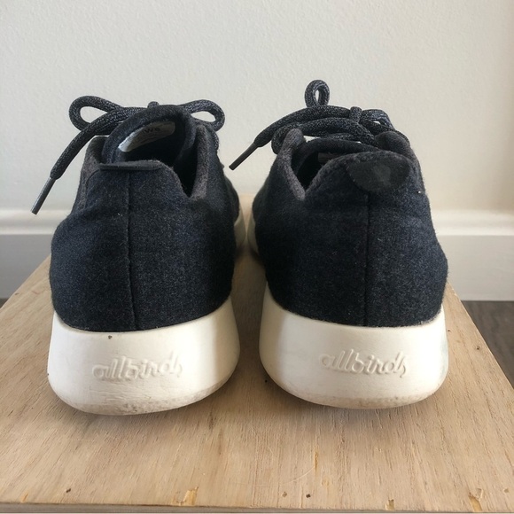 Allbirds Womens Size 8 Wool Runner Up Mizzles High Top Black  All Birds Black Lace Up Wool Trainer Athletic Sneakers 8